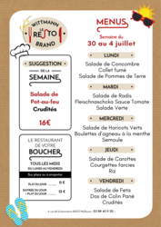 Menu du jour Wittmann Brand LE RESTO