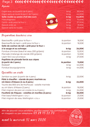 Suggestion pour P�ques